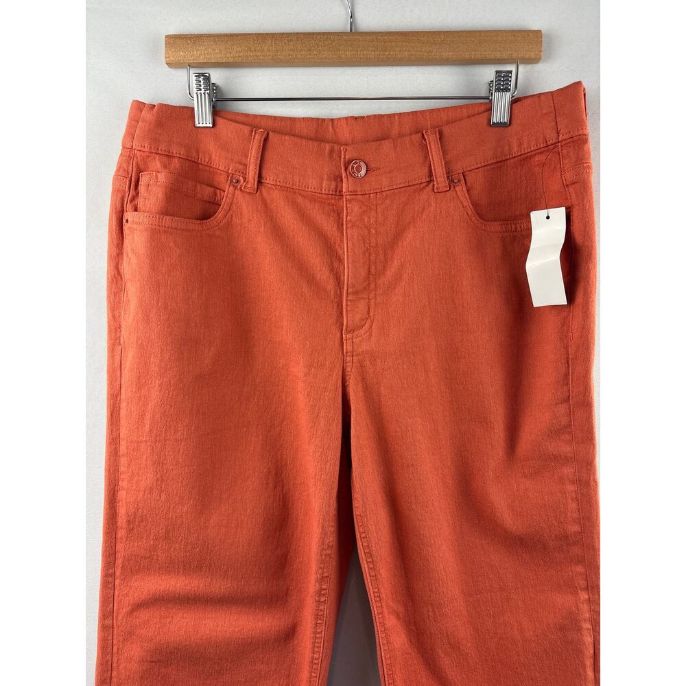 Women’s D&Co Size 14 Burnt Orange Straight Leg Pants - Picture 2 of 6